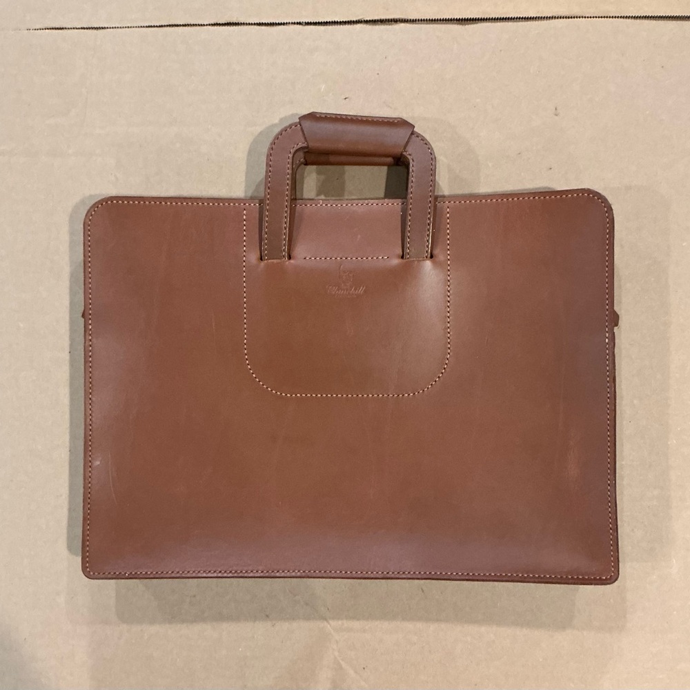 Elegant Brown Leather Men's Bag
